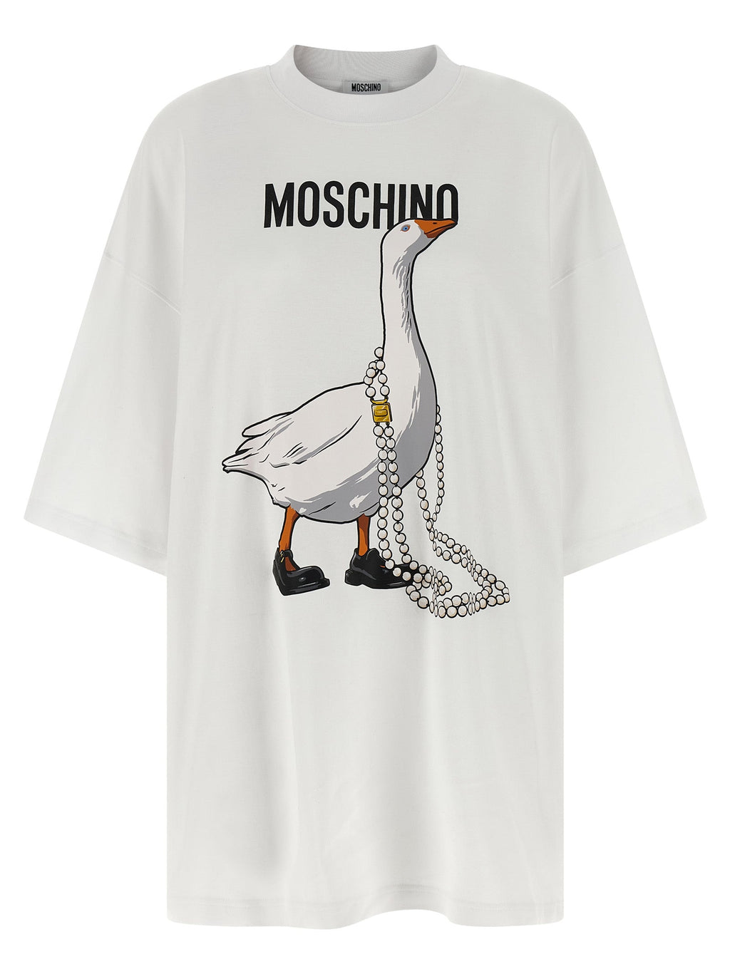 Moschino White Cotton Short Dress