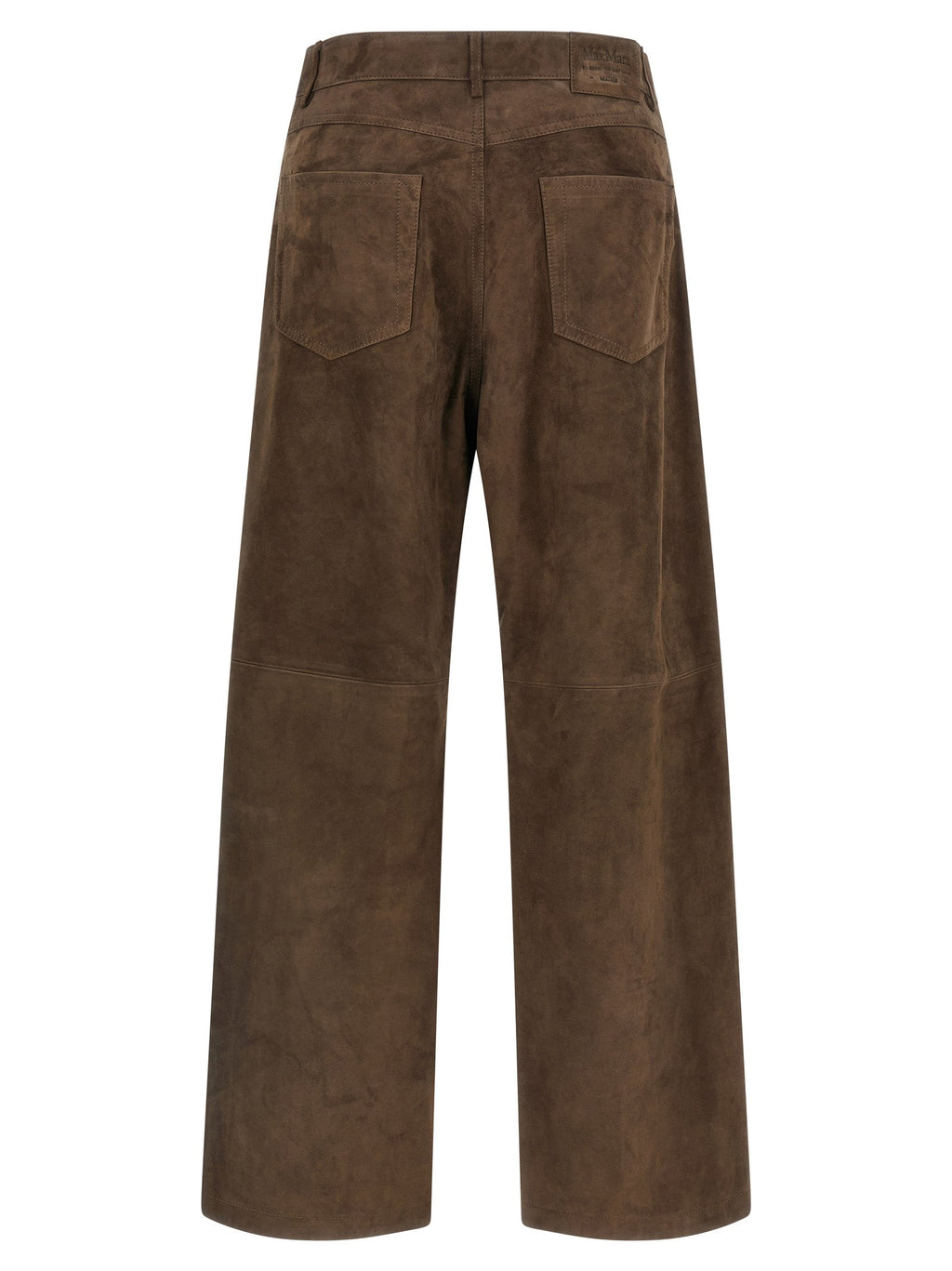 'S Max Mara Brown Lamb Leather Casual Pants