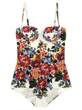 Dolce & Gabbana White Polyamide One-Piece Swimsuit