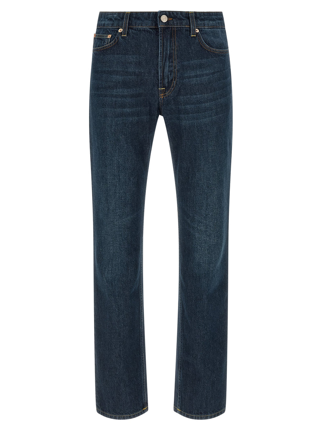 Department 5 Blue Cotton Straight-Leg Jeans
