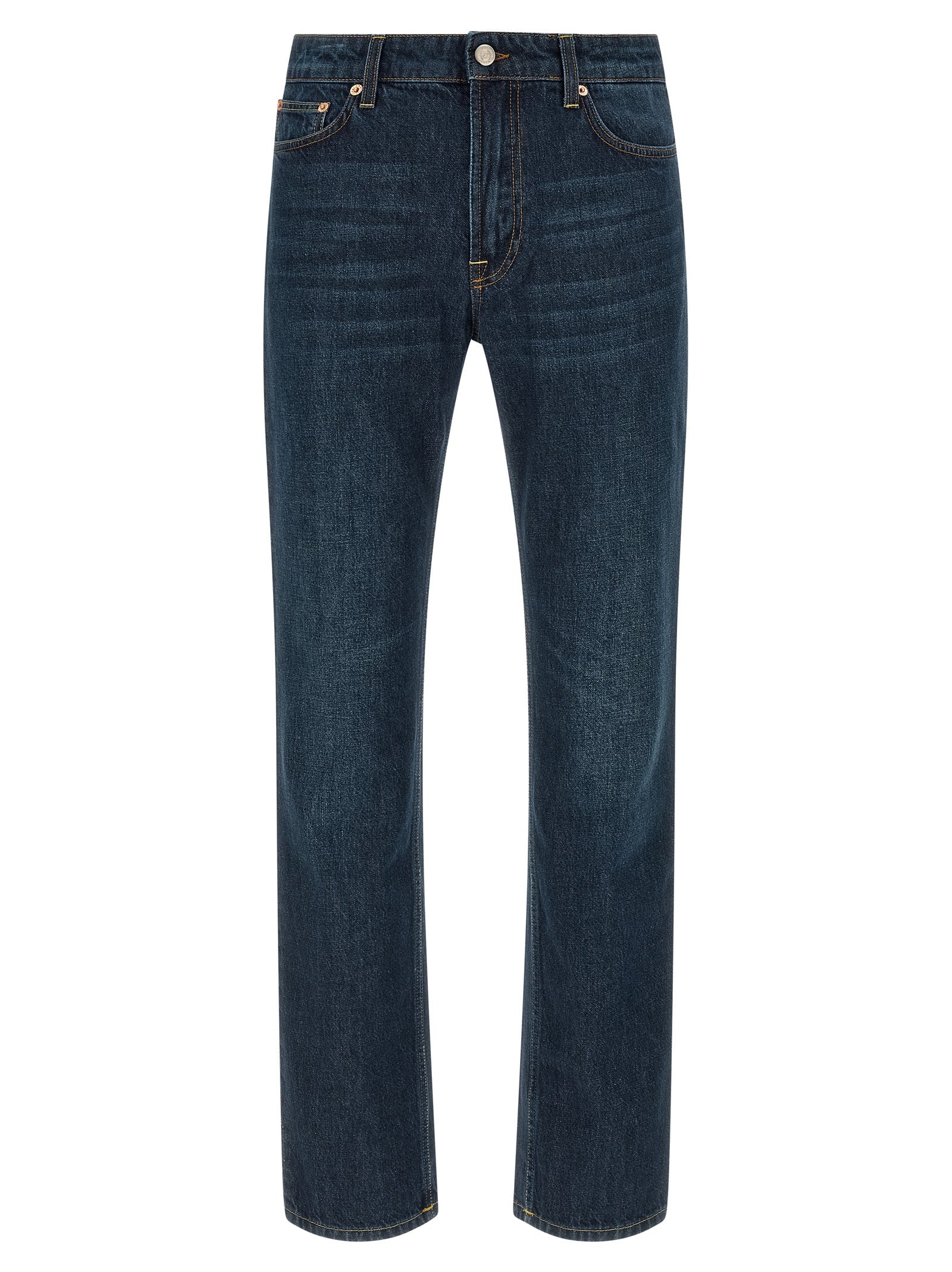 Department 5 Blue Cotton Straight-Leg Jeans