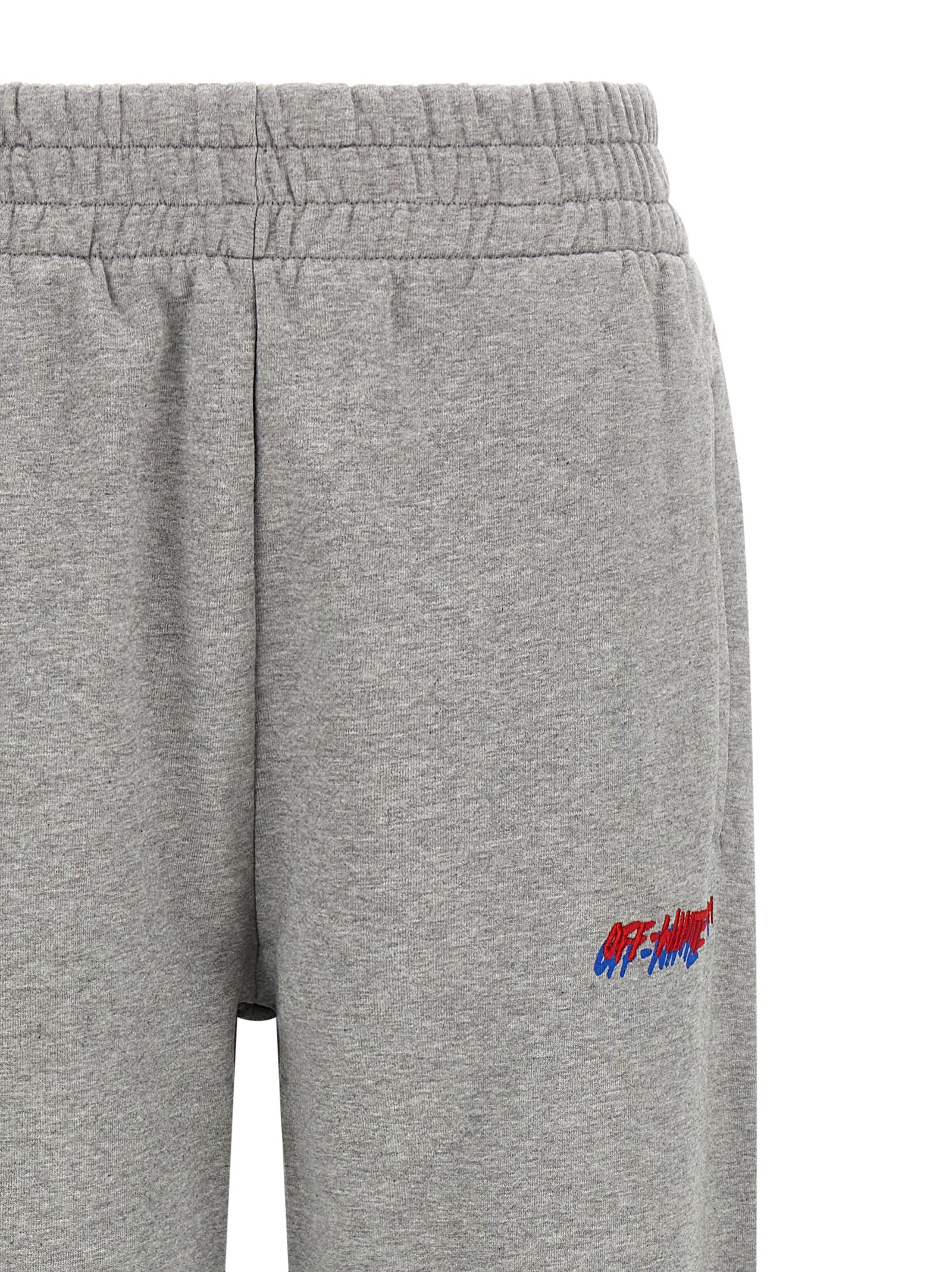 Off-White Gray Cotton Joggers (Workout Pants)