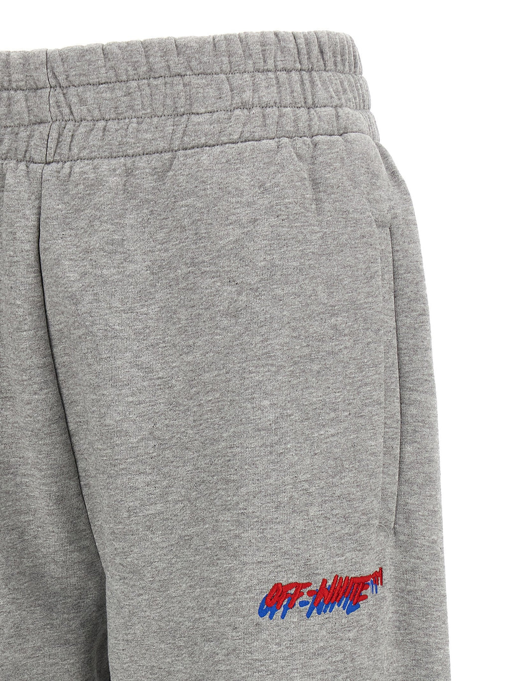 Off-White Gray Cotton Joggers (Workout Pants)