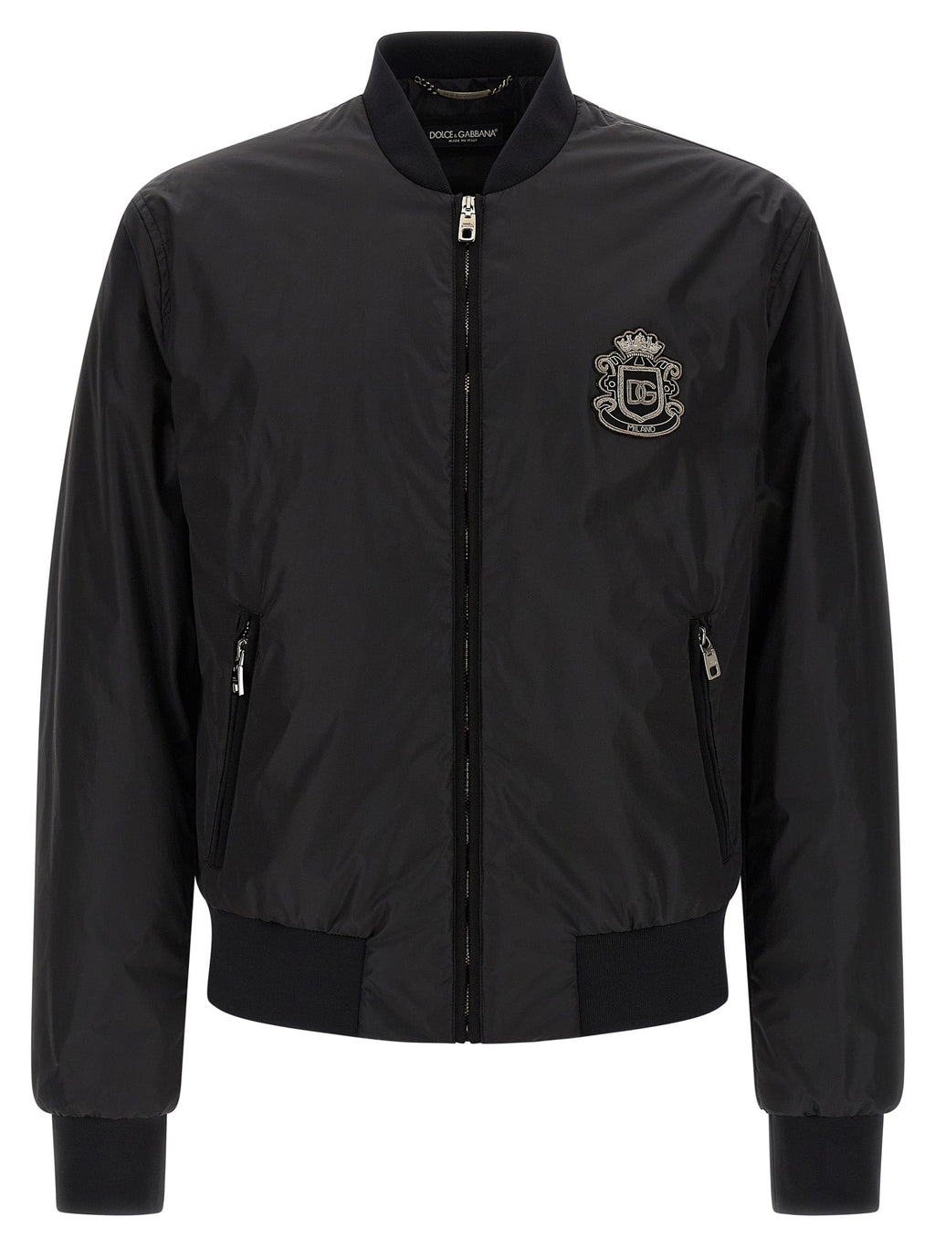 Dolce & Gabbana Black Polyamide Bomber