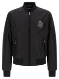Dolce & Gabbana Black Polyamide Bomber
