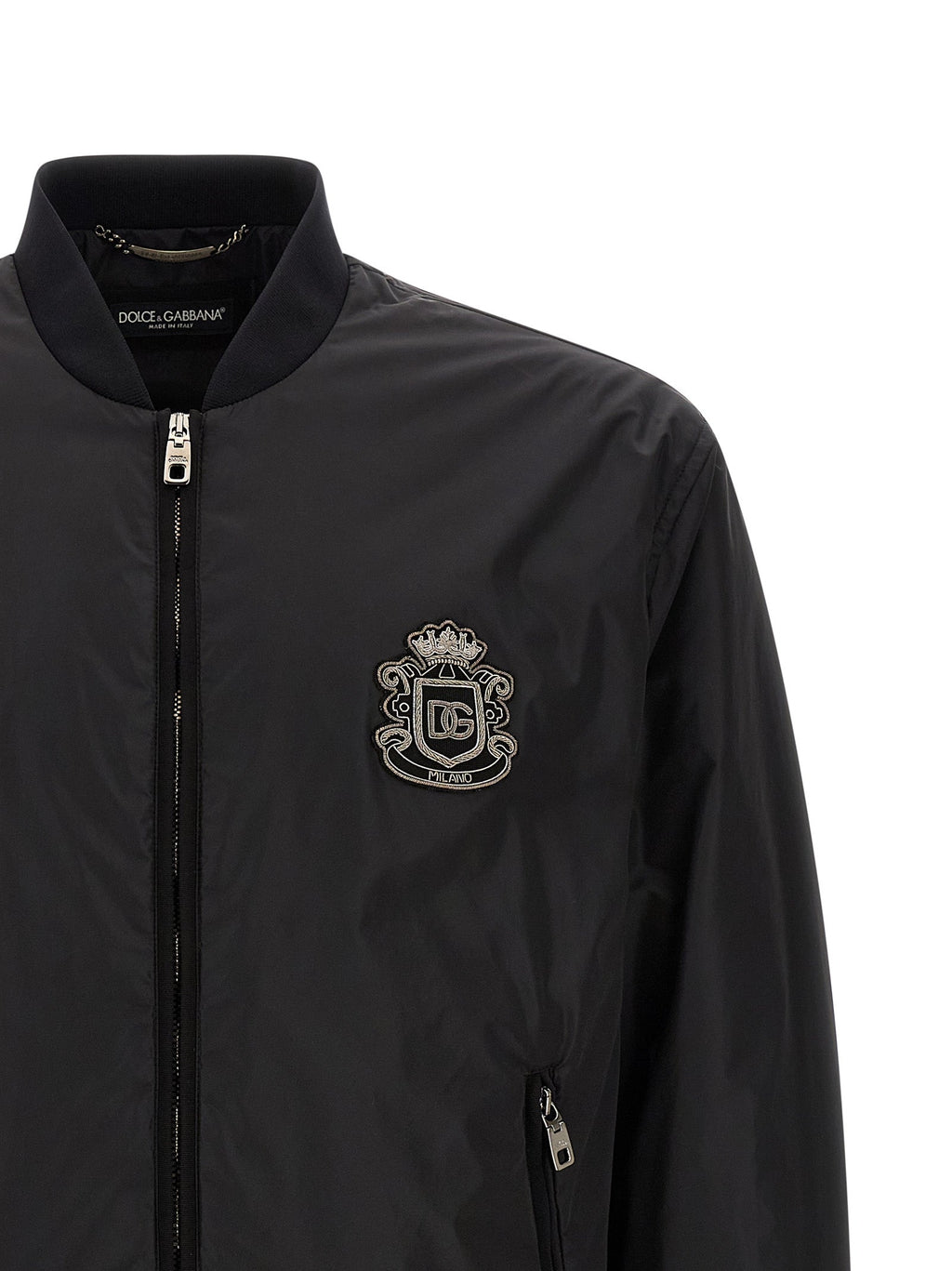 Dolce & Gabbana Black Polyamide Bomber