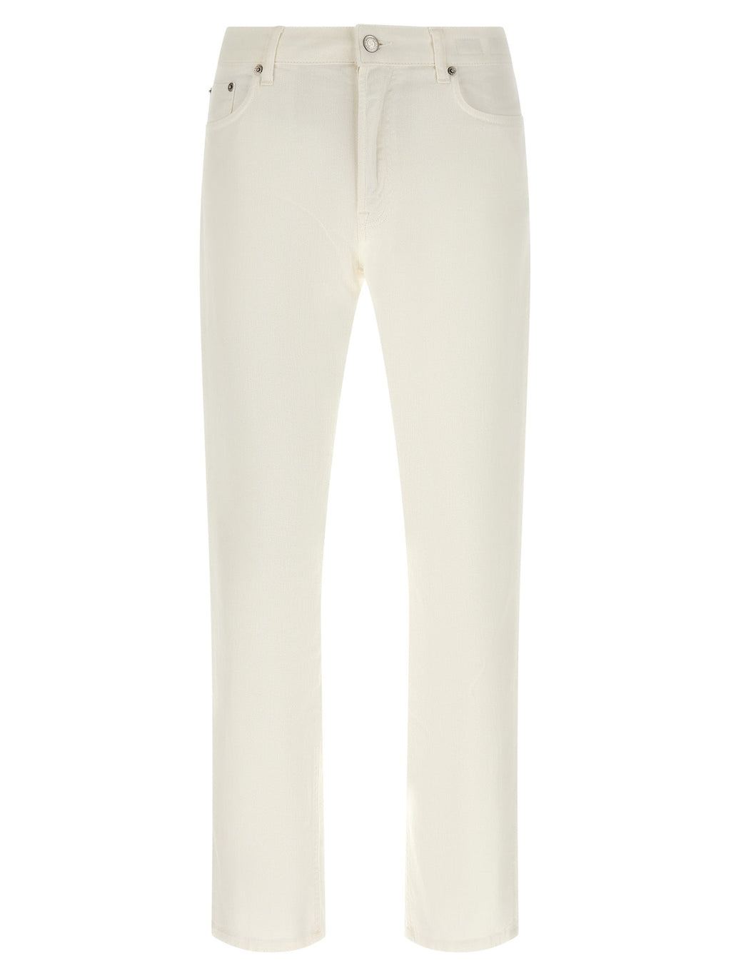 Department 5 White Cotton Straight-Leg Jeans