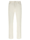 Department 5 White Cotton Straight-Leg Jeans