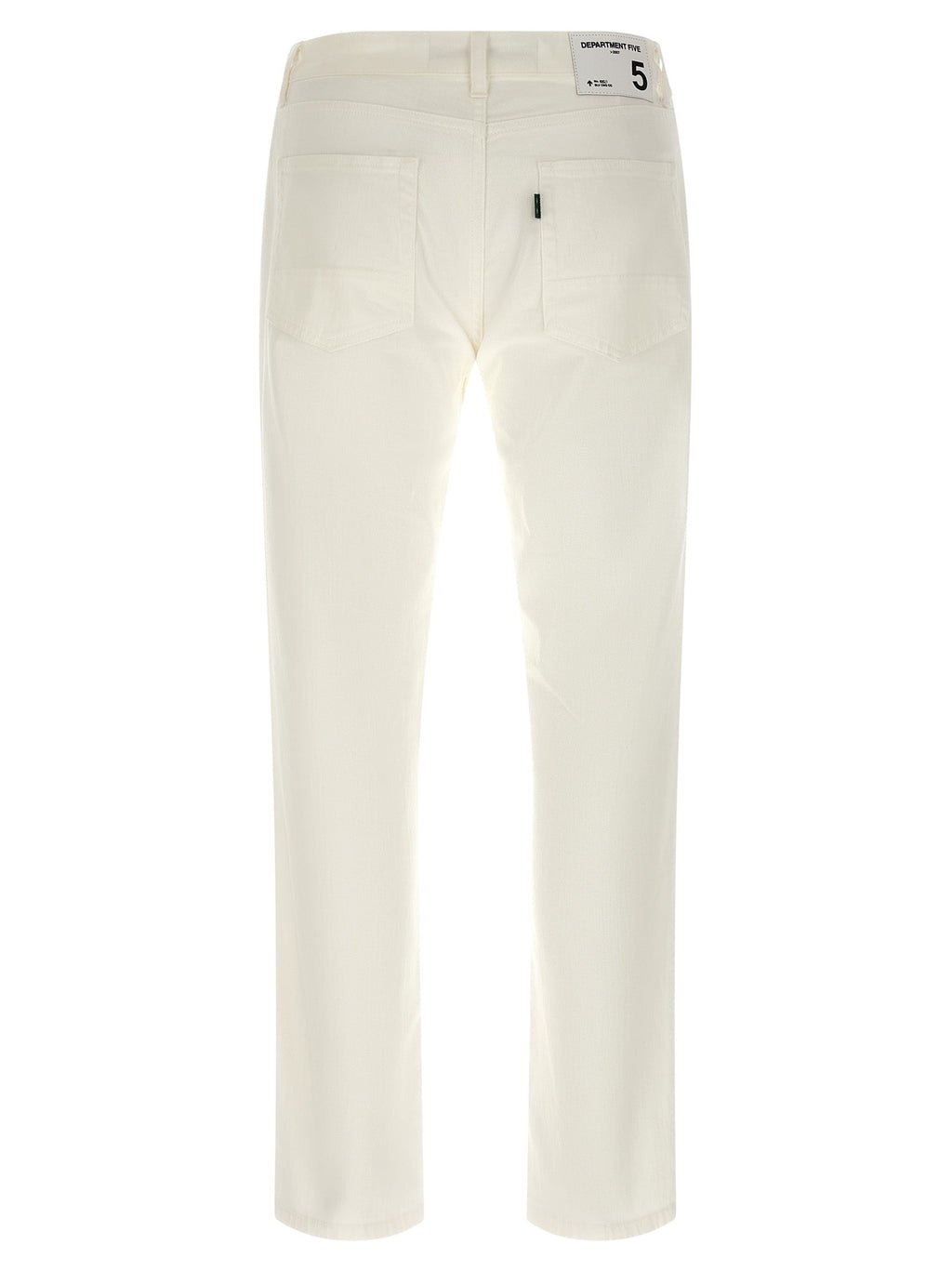 Department 5 White Cotton Straight-Leg Jeans