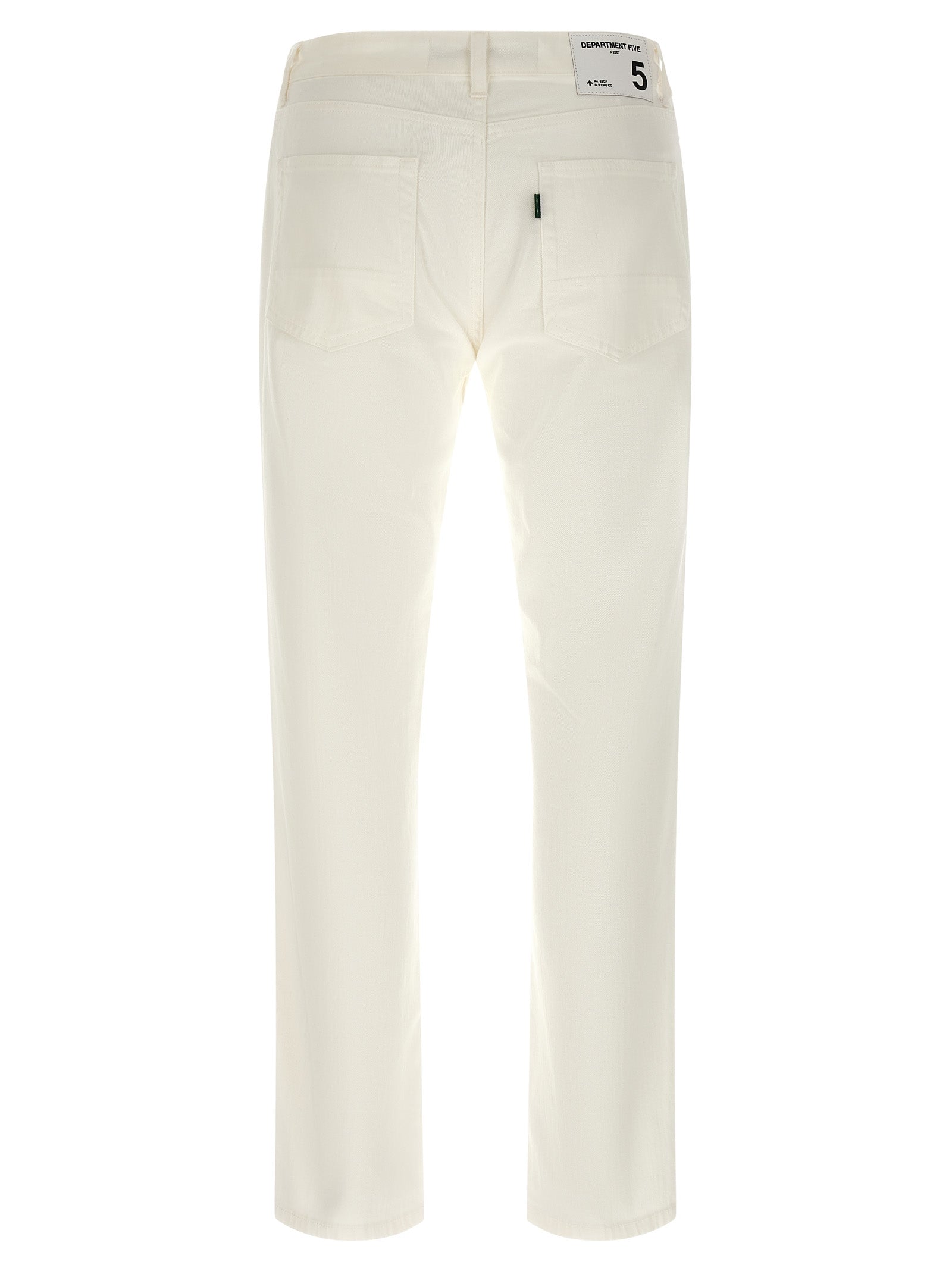 Department 5 White Cotton Straight-Leg Jeans
