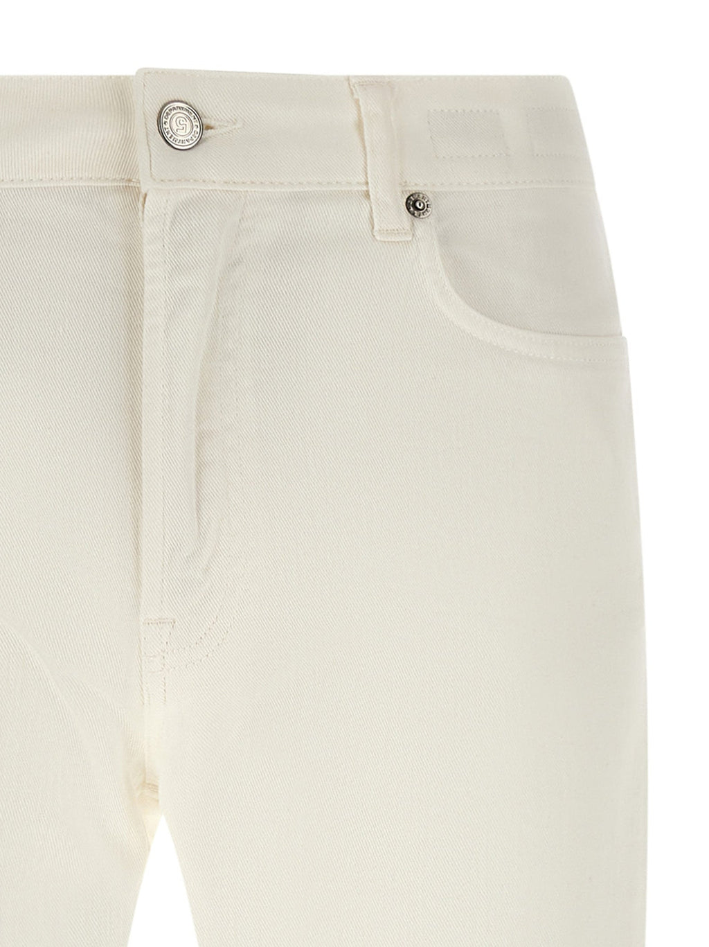 Department 5 White Cotton Straight-Leg Jeans