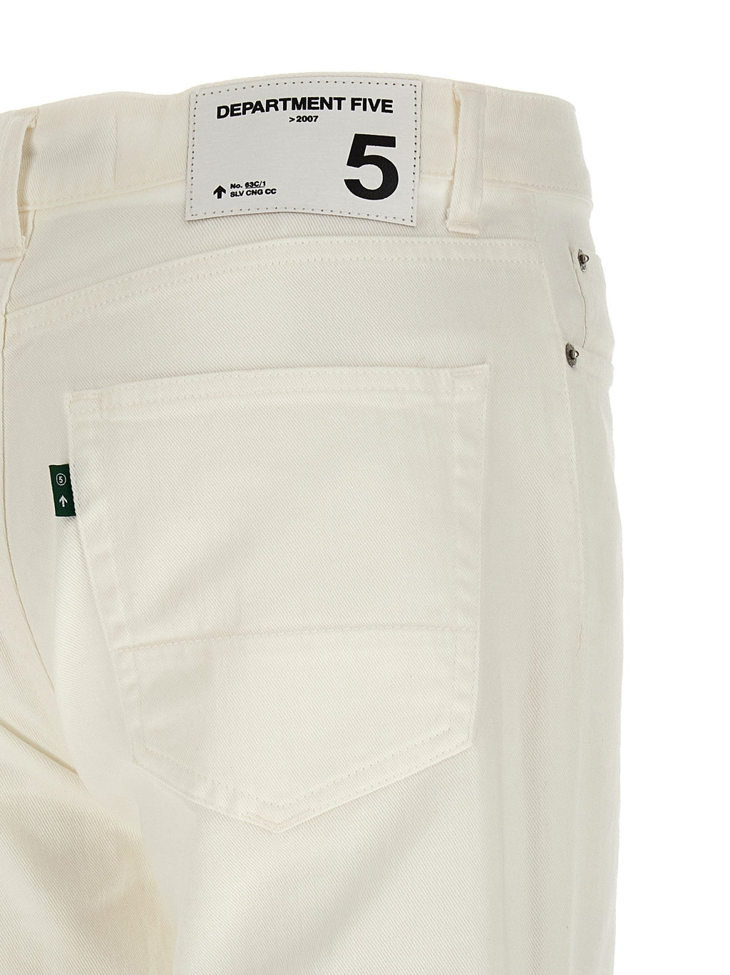 Department 5 White Cotton Straight-Leg Jeans