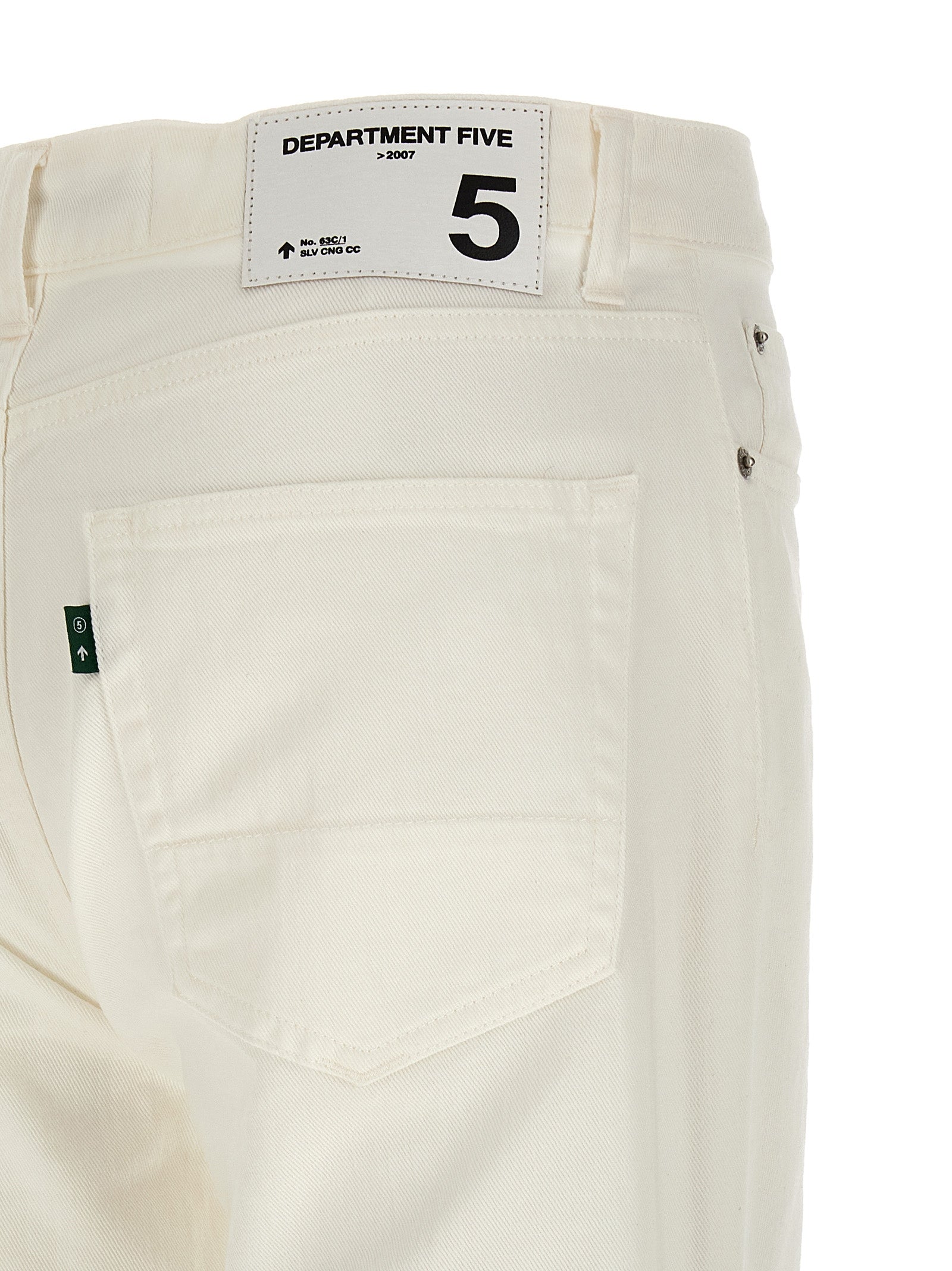 Department 5 White Cotton Straight-Leg Jeans