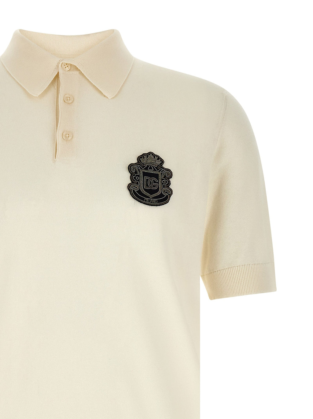 Dolce & Gabbana White Cotton Polo Shirt