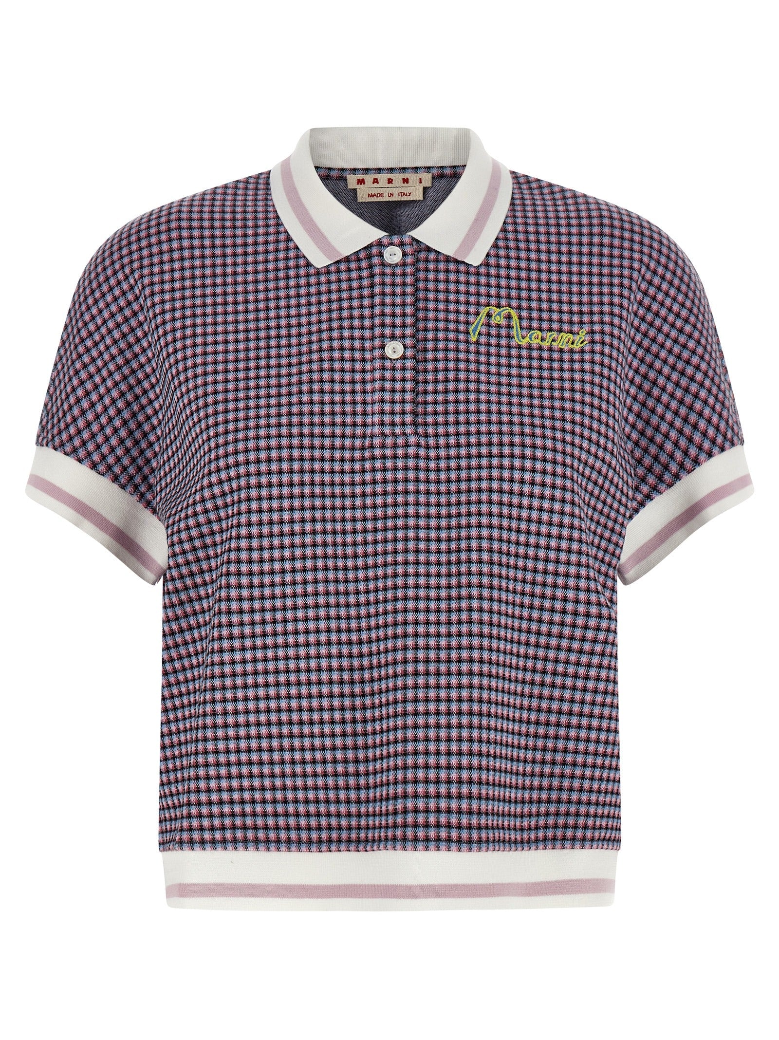 Marni Multicolor Viscose Polo Shirt