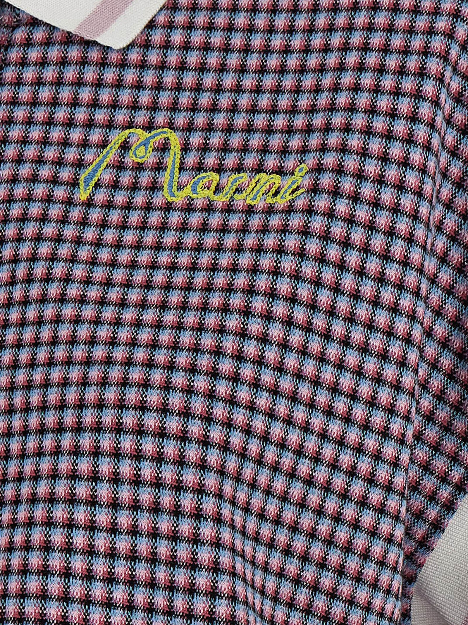 Marni Multicolor Viscose Polo Shirt