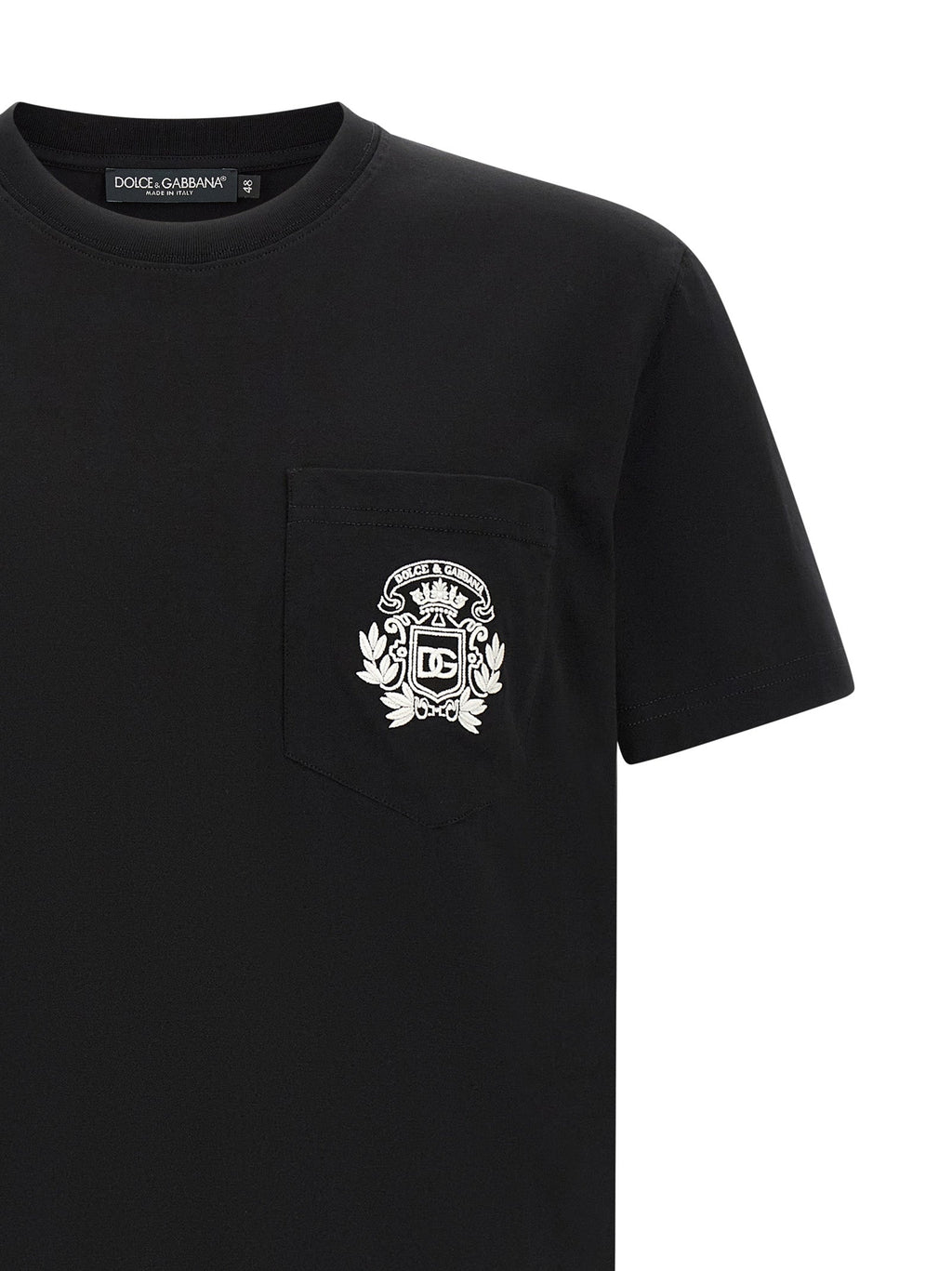 Dolce & Gabbana Black Cotton T-Shirt