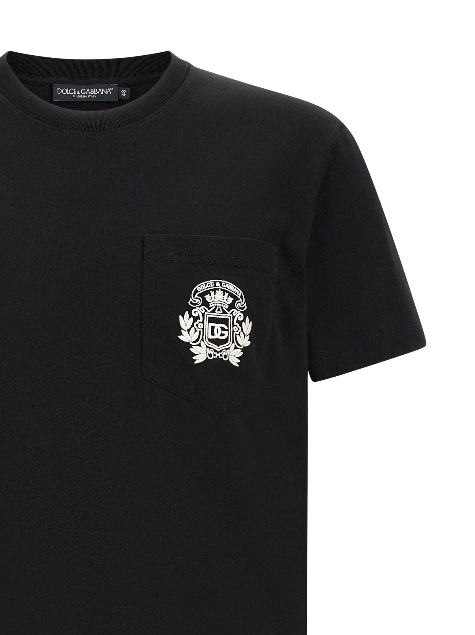 Dolce & Gabbana Black Cotton T-Shirt