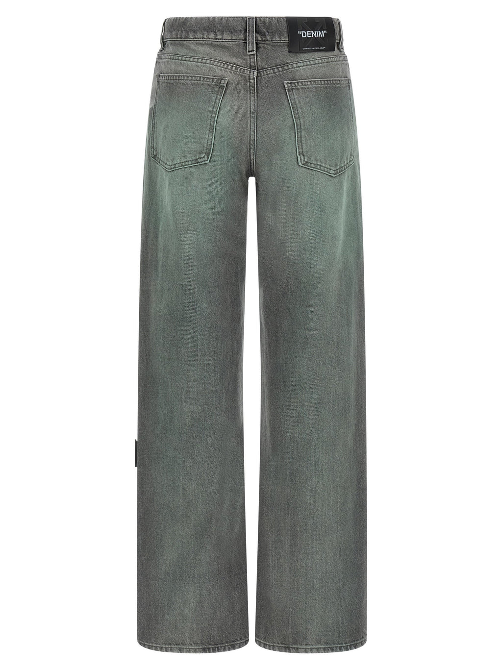 Off-White Gray Cotton Jeans Denim