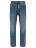 Dolce & Gabbana Blue Cotton Straight-Leg Jeans