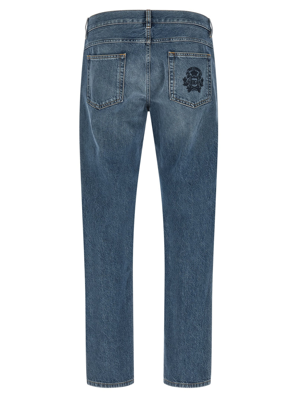 Dolce & Gabbana Blue Cotton Straight-Leg Jeans