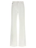 Dolce & Gabbana White Cotton Flared Jeans