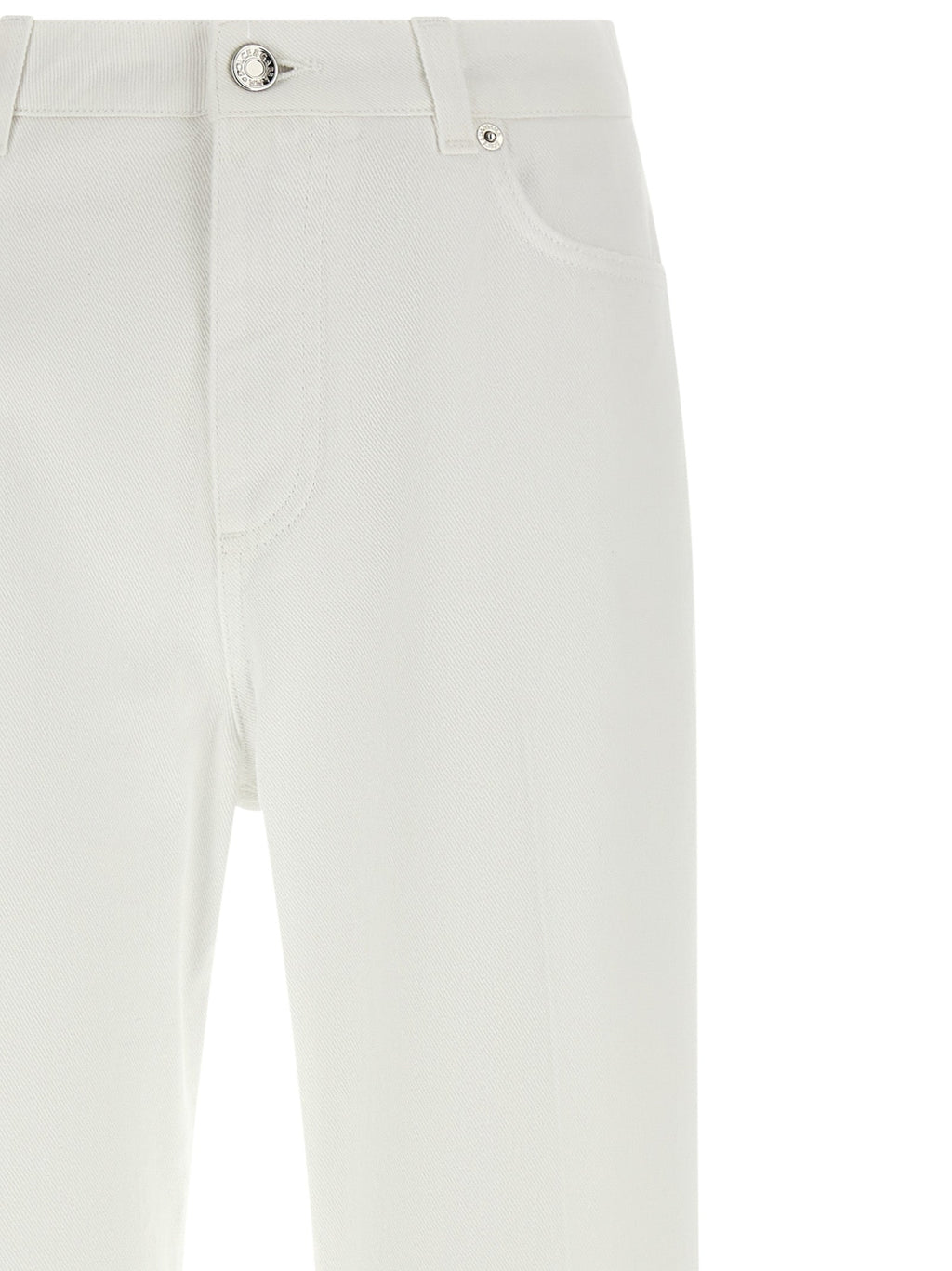 Dolce & Gabbana White Cotton Flared Jeans