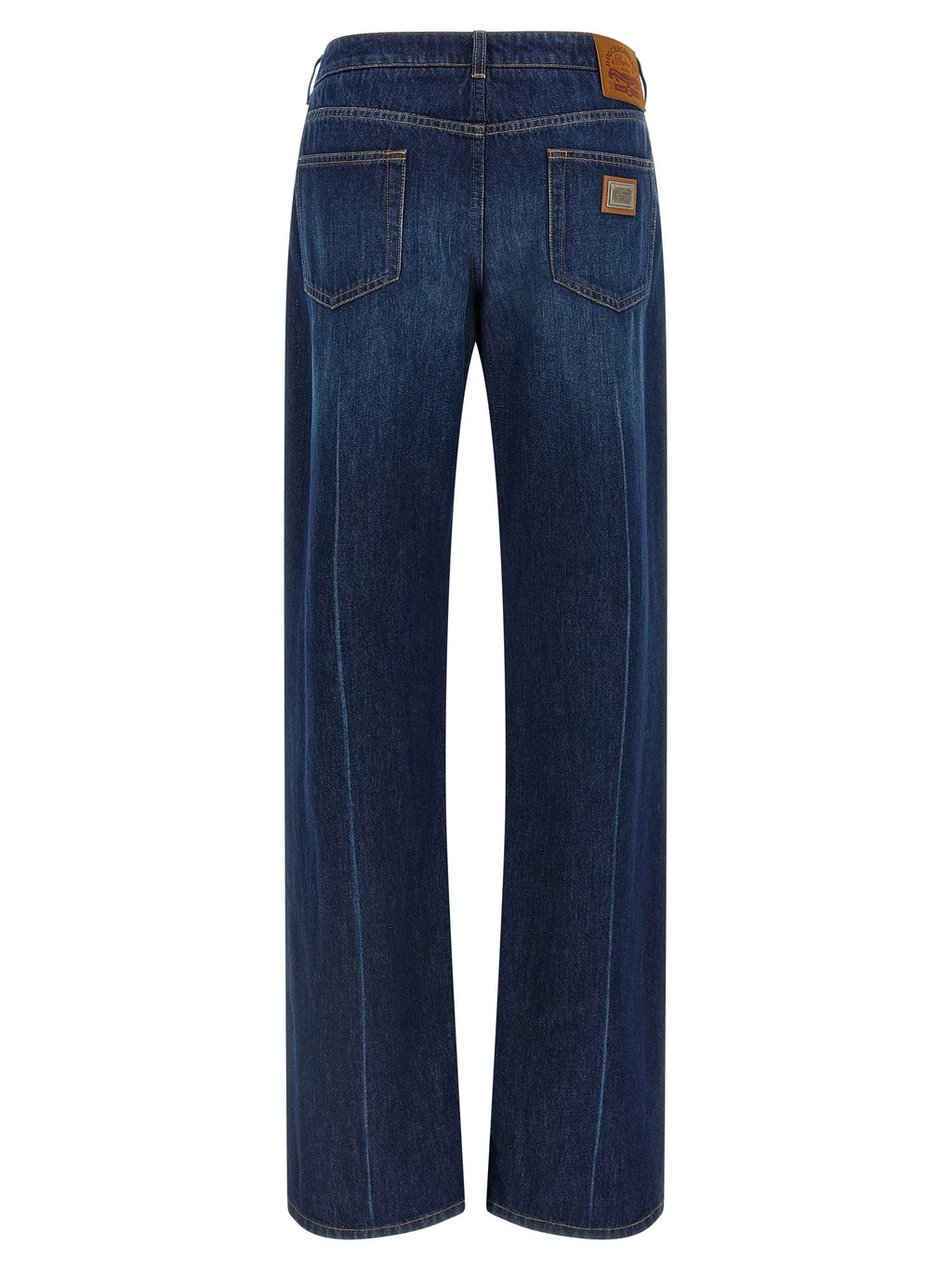 Dolce & Gabbana Blue Cotton Straight-Leg Jeans
