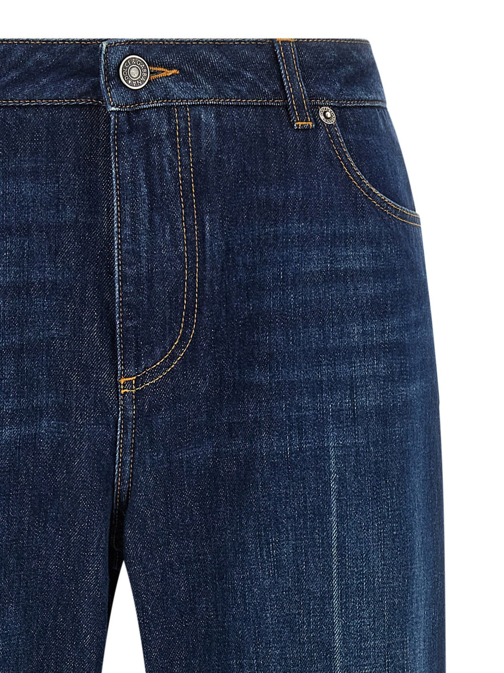 Dolce & Gabbana Blue Cotton Straight-Leg Jeans