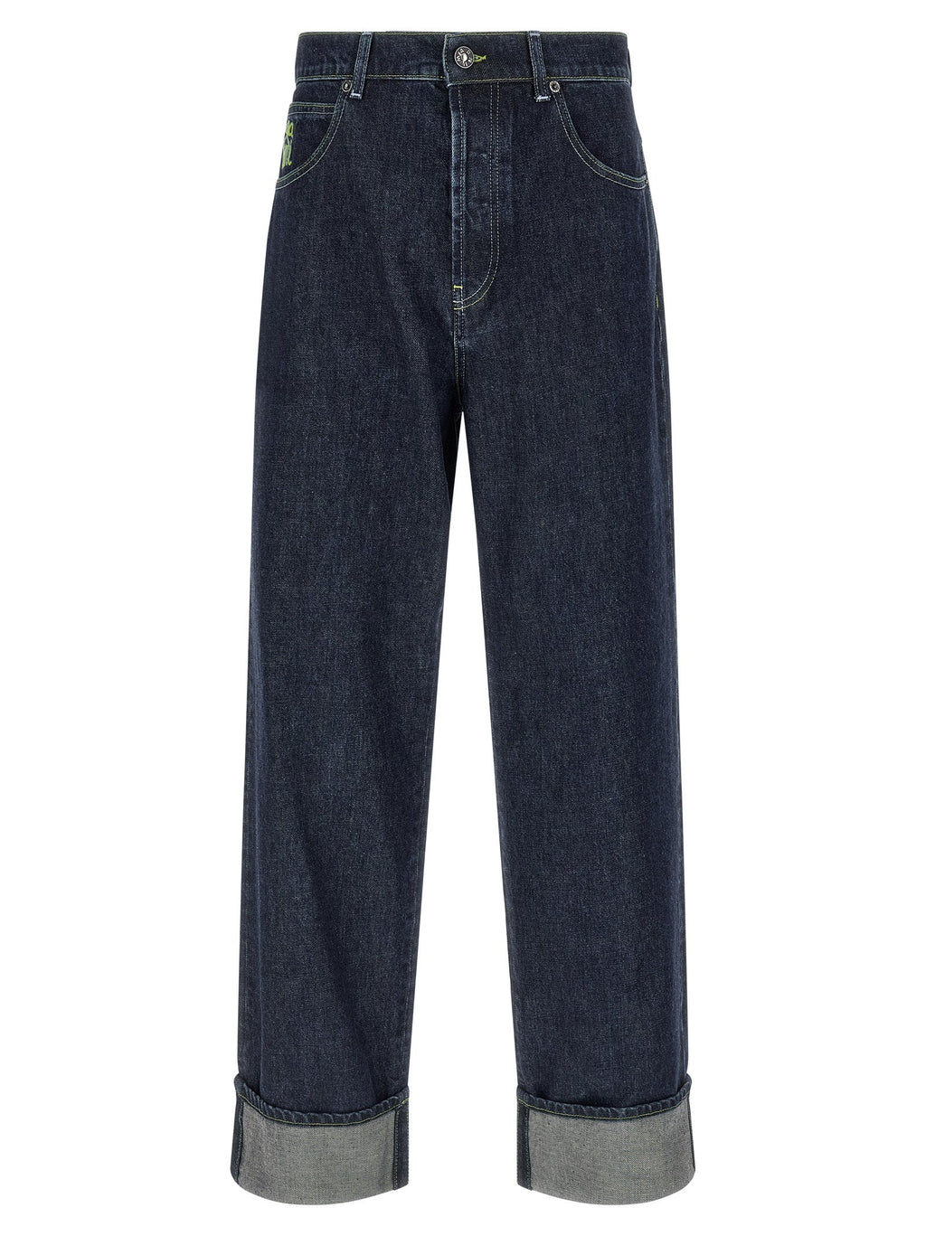 Marni Blue Cotton Straight-Leg Jeans