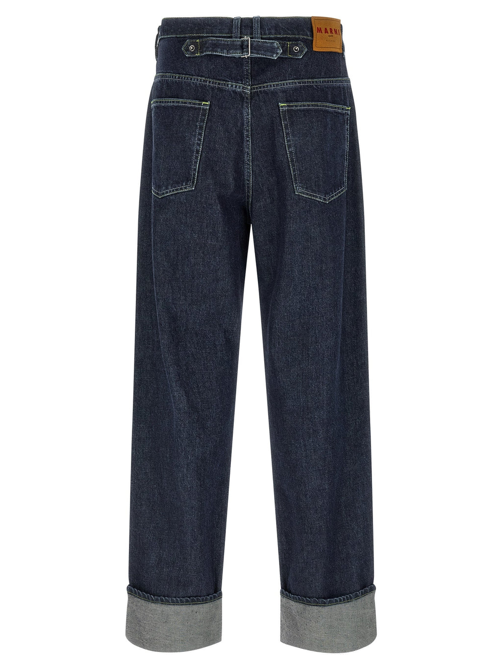 Marni Blue Cotton Straight-Leg Jeans