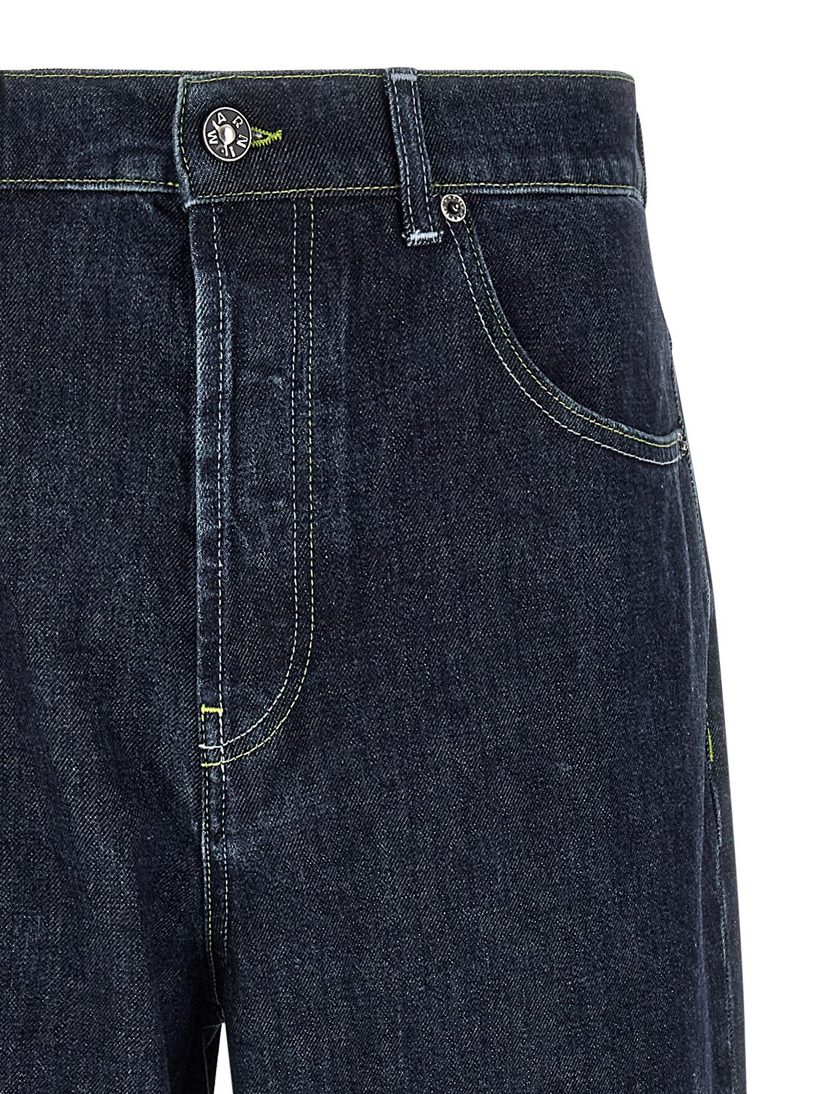 Marni Blue Cotton Straight-Leg Jeans