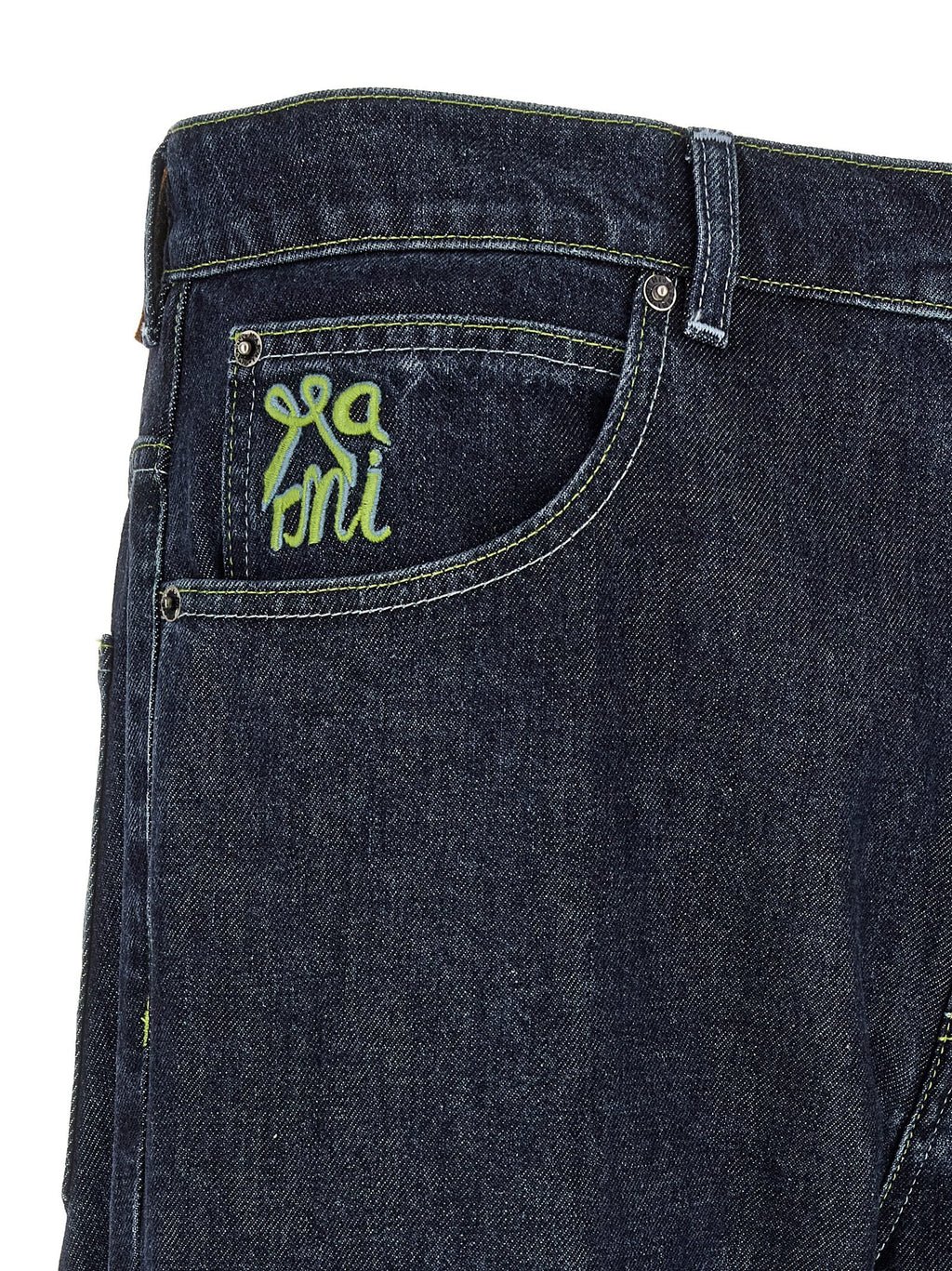 Marni Blue Cotton Straight-Leg Jeans