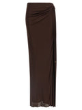Elisabetta Franchi Brown Viscose Mini Skirt