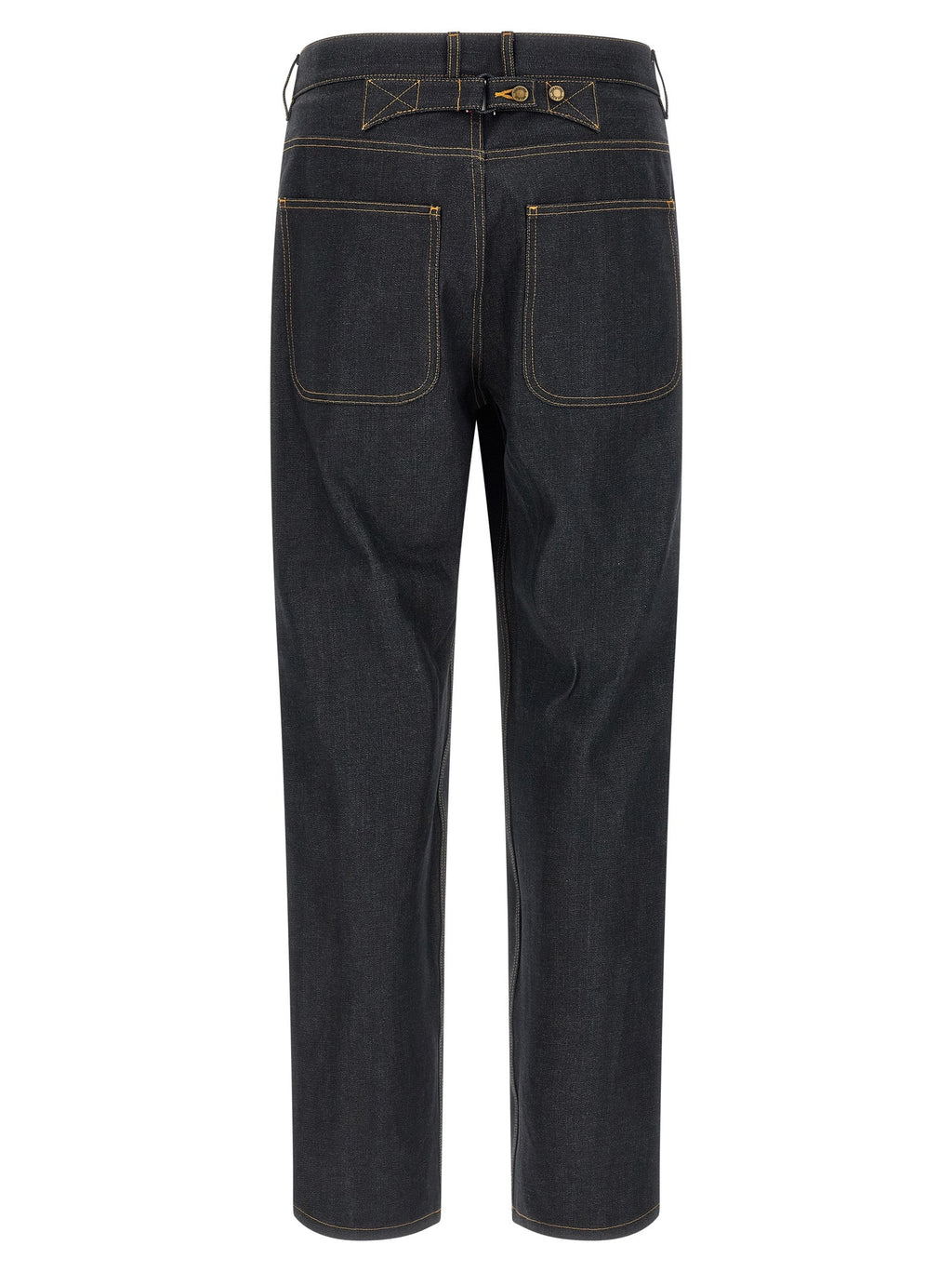 Thom Browne Blue Cotton High-Waisted Jean