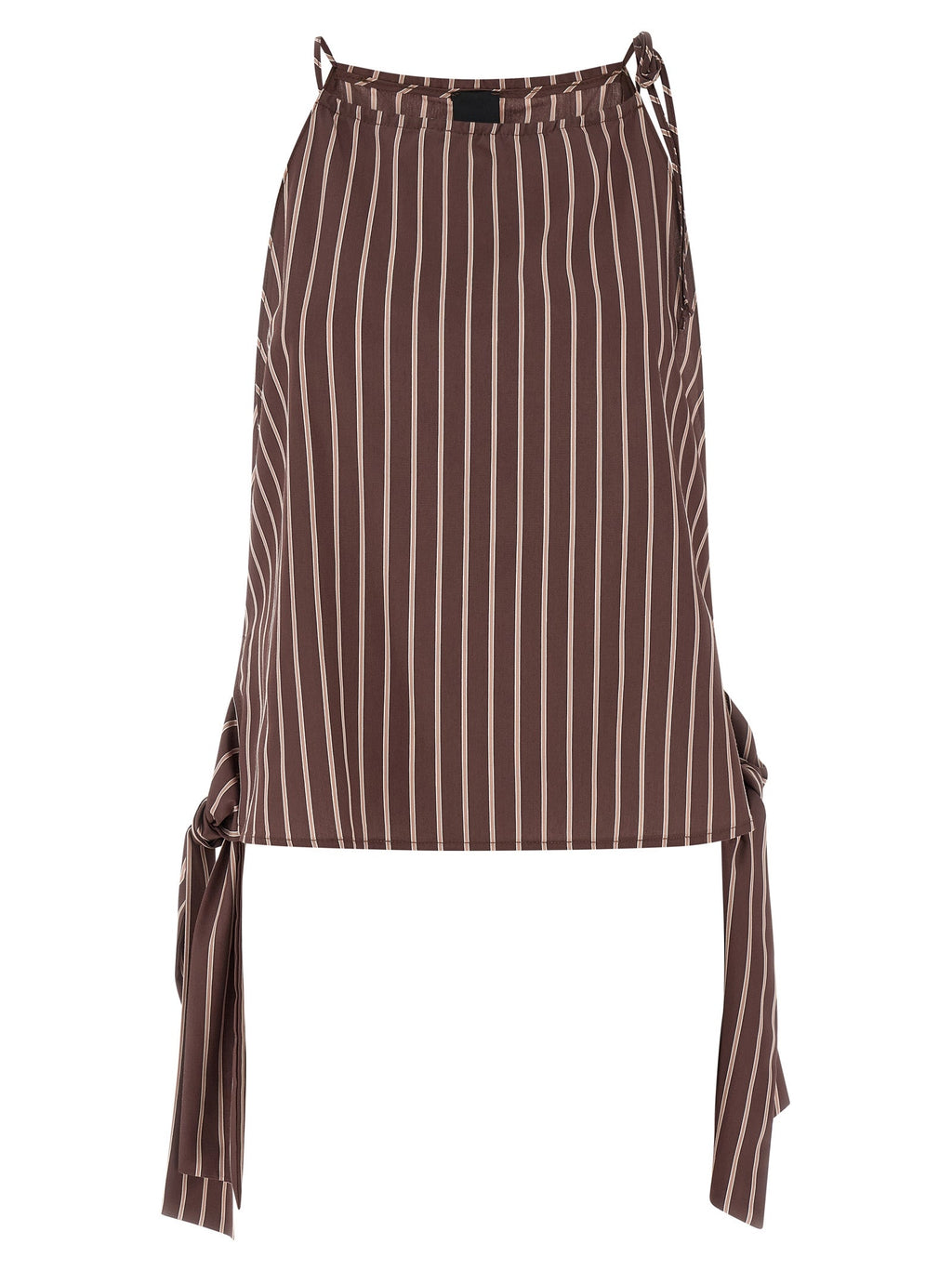 PINKO Brown Viscose Sleeveles T-Shirt