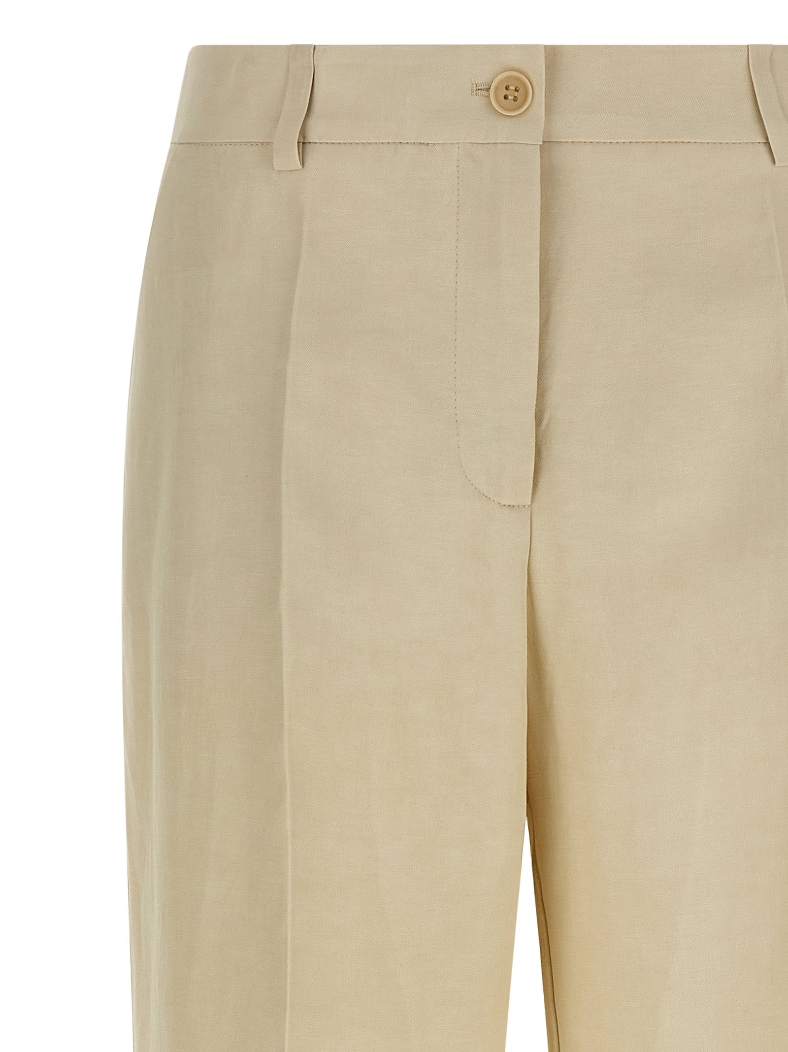 P.A.R.O.S.H. Beige Viscose Casual Pants
