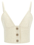 Alessandra Rich White Polyester Tank Tops