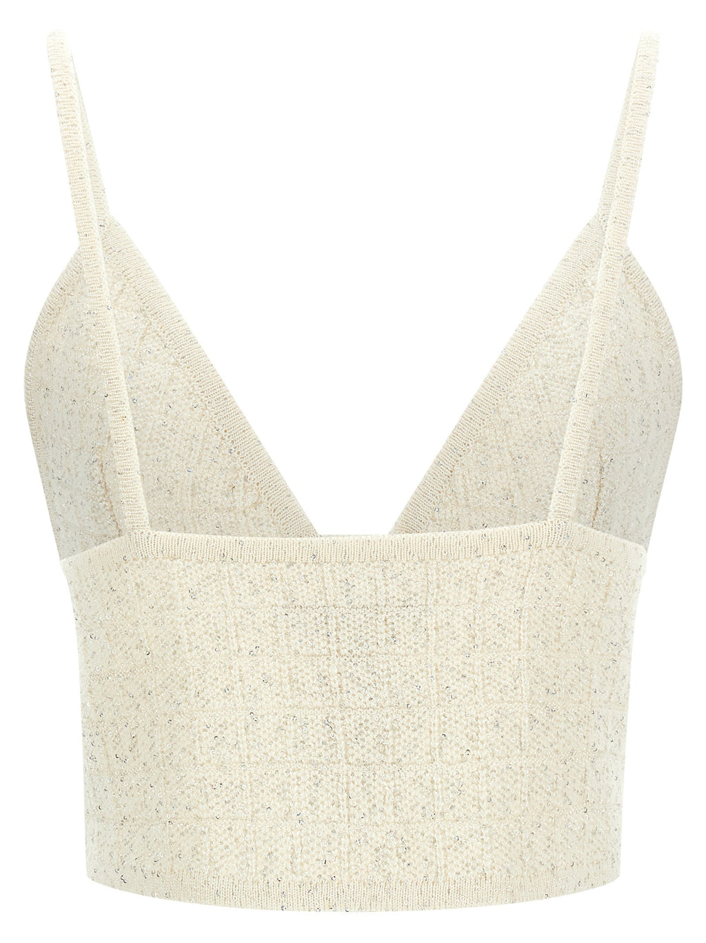 Alessandra Rich White Polyester Tank Tops