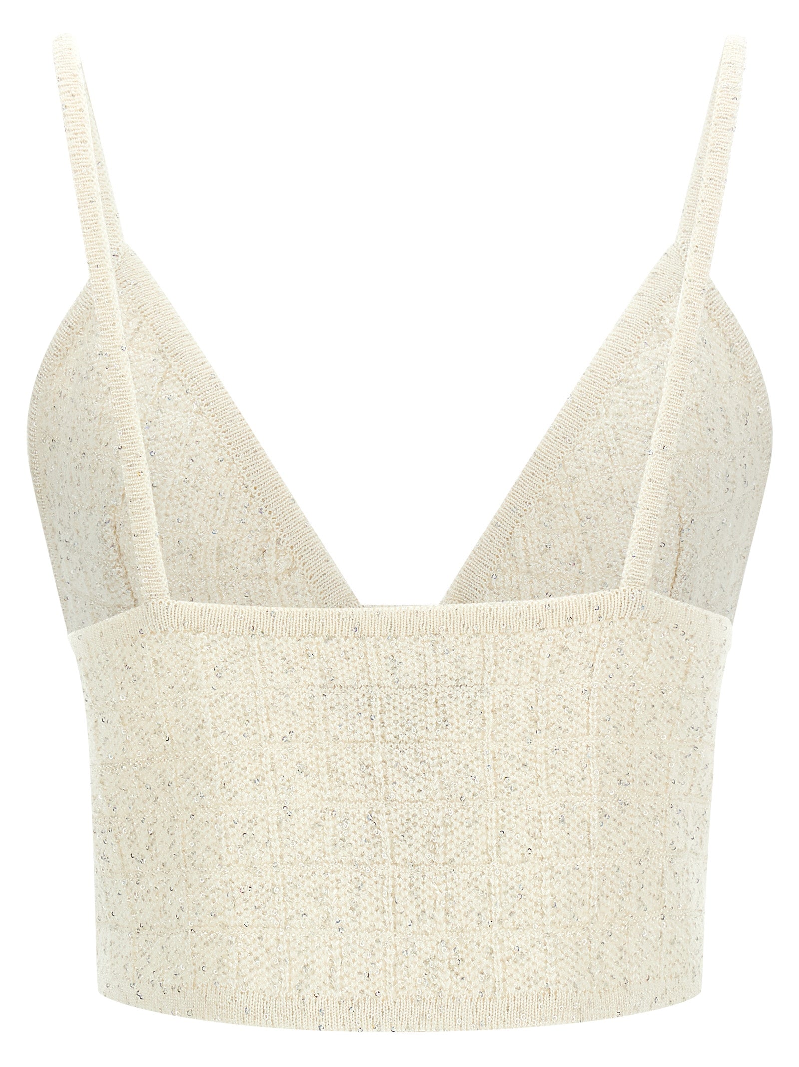 Alessandra Rich White Polyester Tank Tops