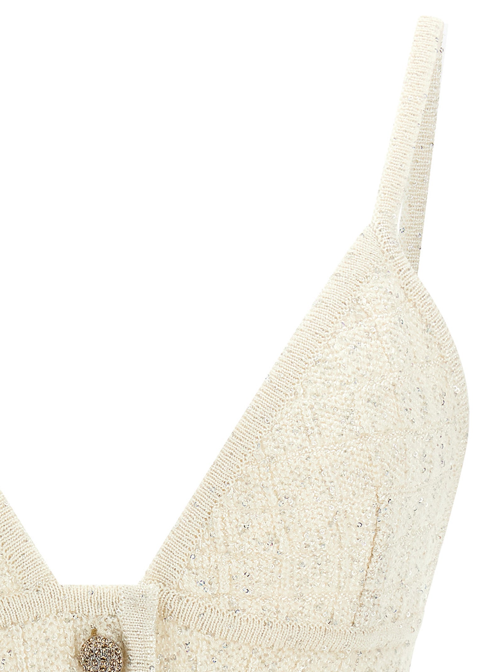 Alessandra Rich White Polyester Tank Tops