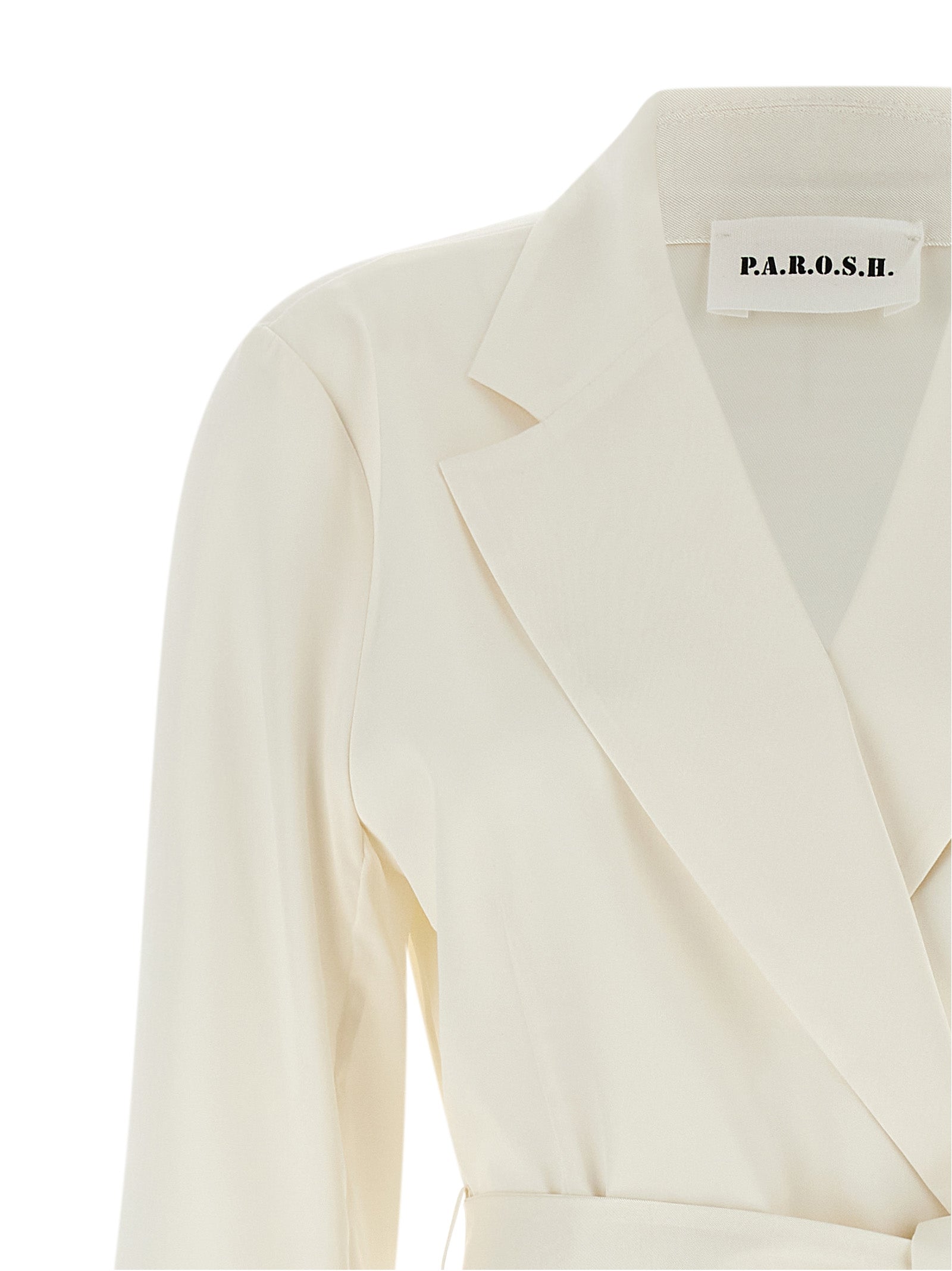 P.A.R.O.S.H. White Polyester Blazer