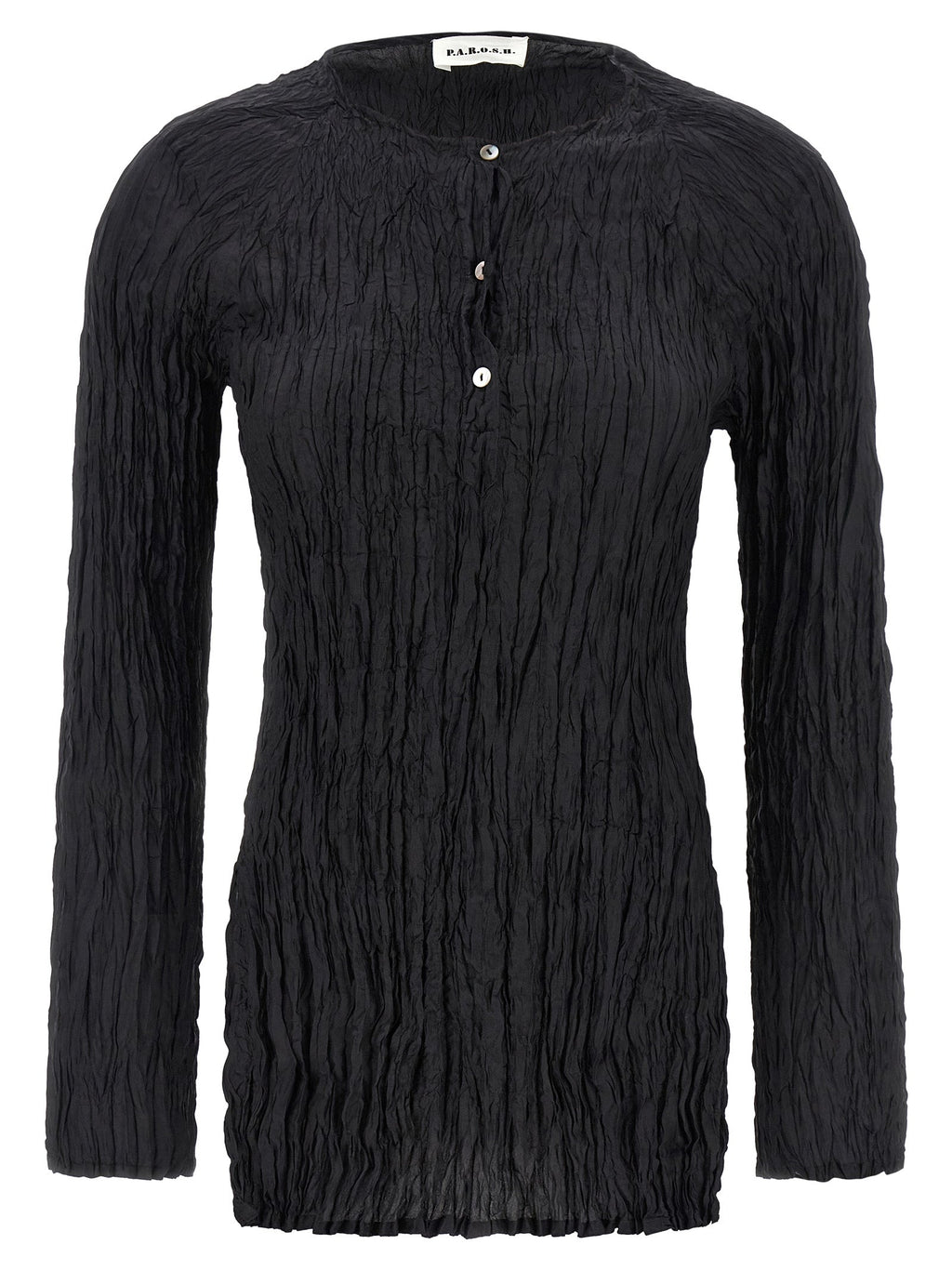 P.A.R.O.S.H. Black Silk Blouse