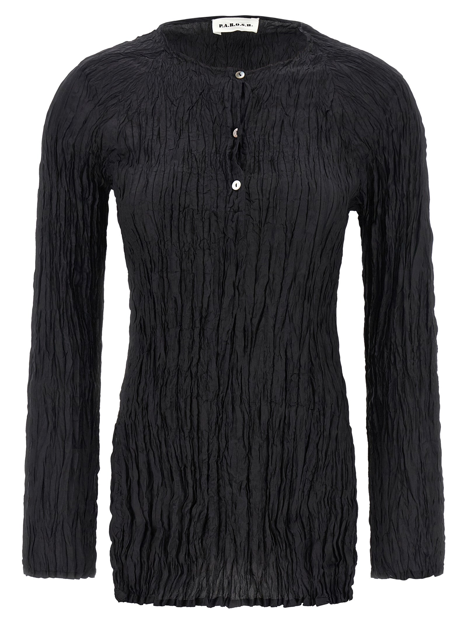 P.A.R.O.S.H. Black Silk Blouse