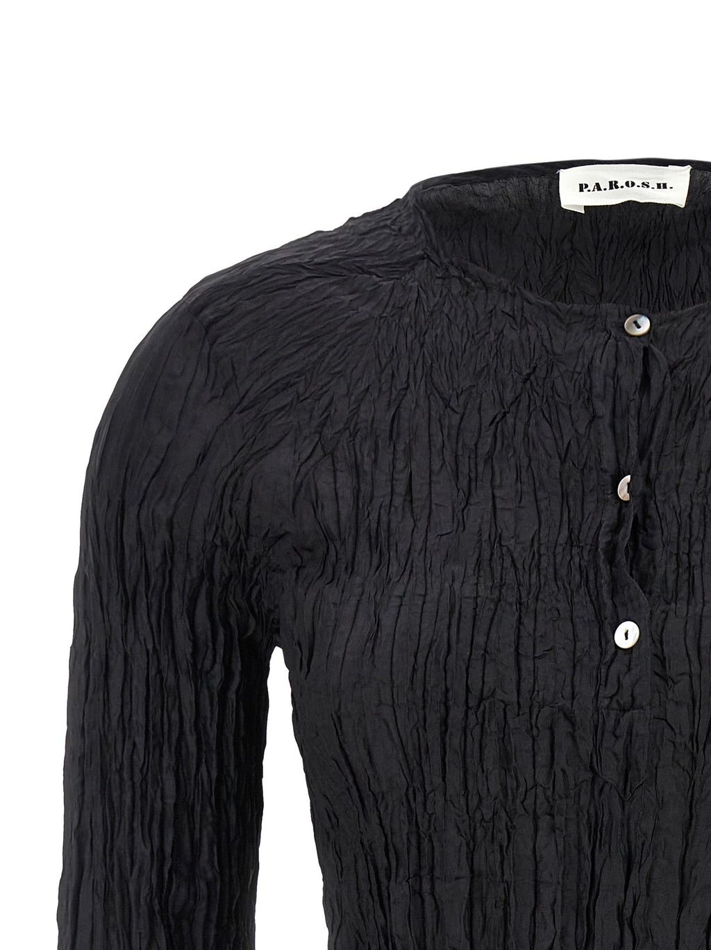 P.A.R.O.S.H. Black Silk Blouse