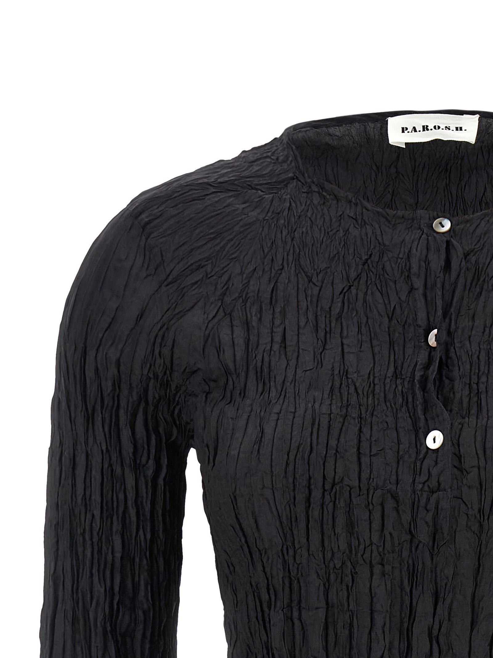 P.A.R.O.S.H. Black Silk Blouse