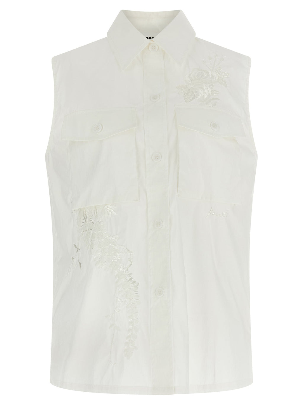 P.A.R.O.S.H. White Polyamide Blouse