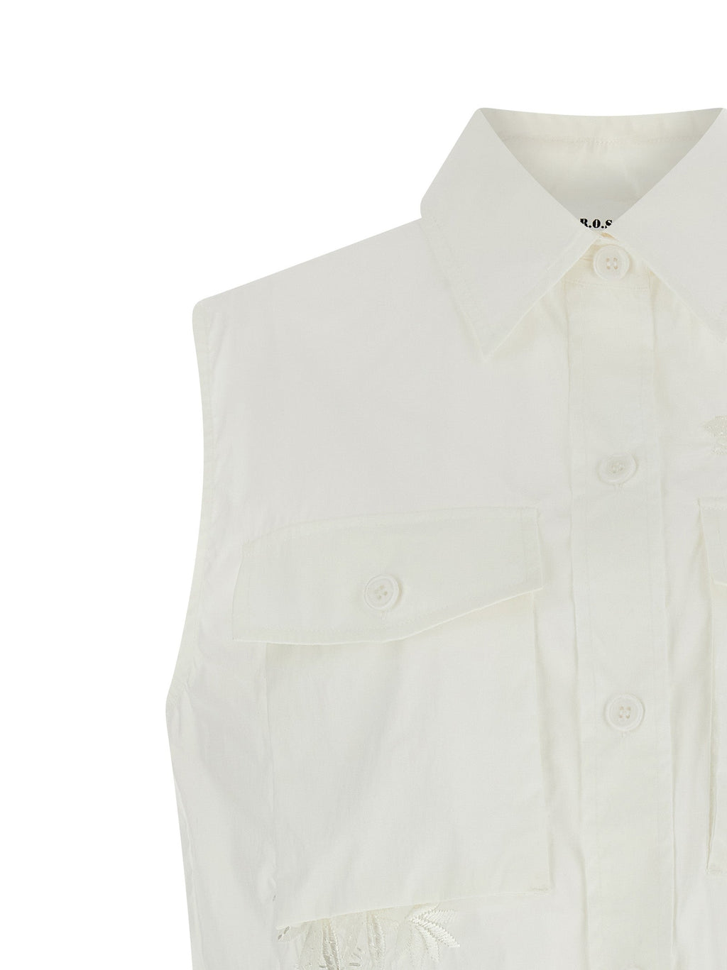 P.A.R.O.S.H. White Polyamide Blouse