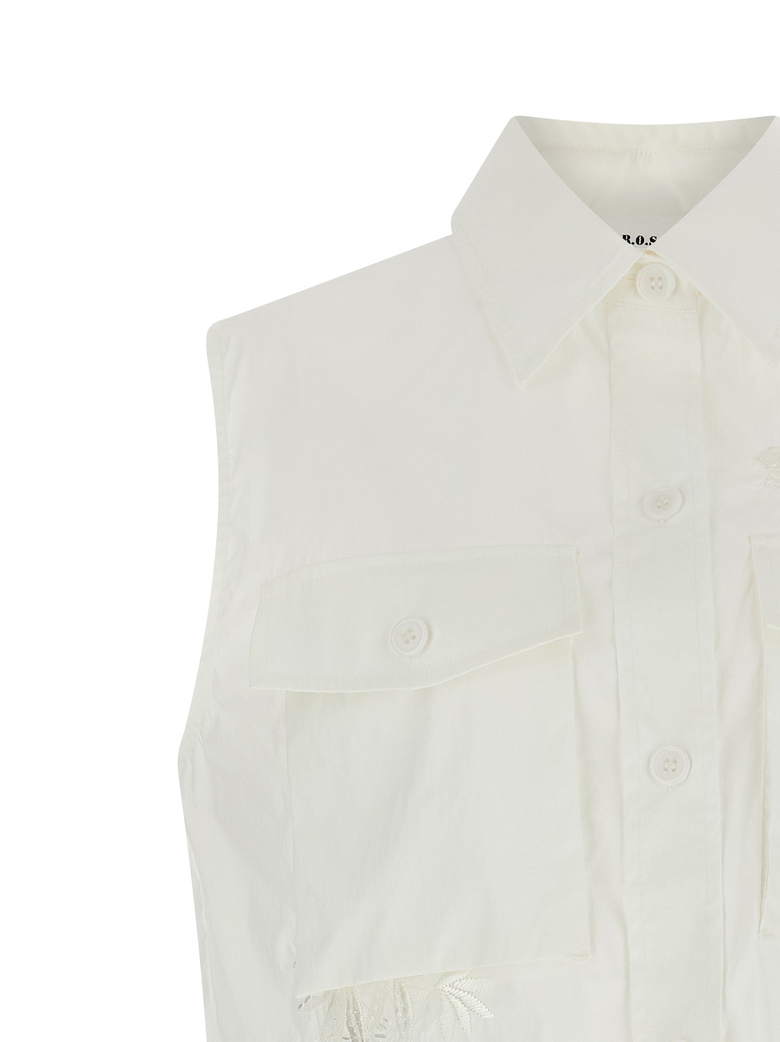 P.A.R.O.S.H. White Polyamide Blouse