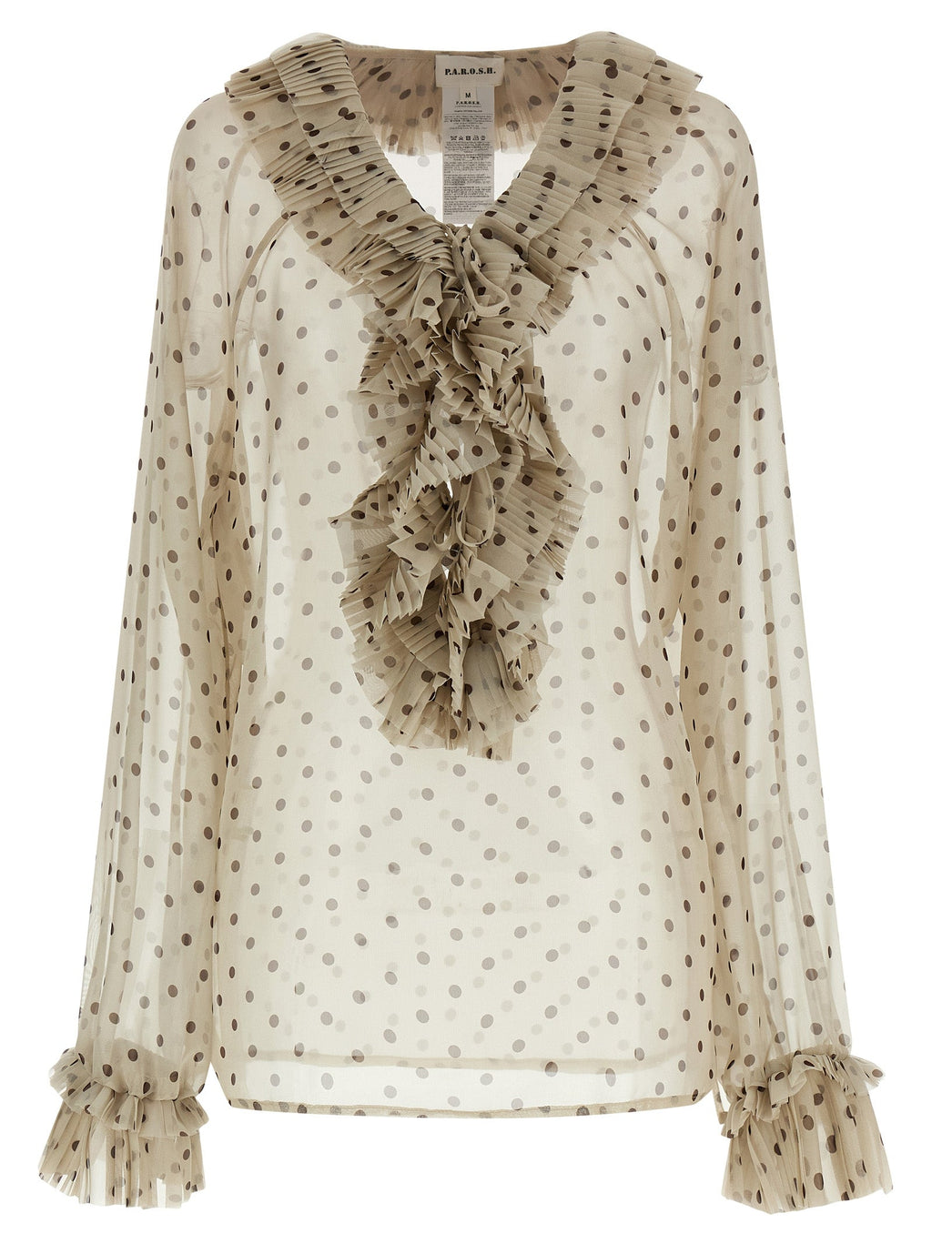 P.A.R.O.S.H. Beige Polyester Blouse